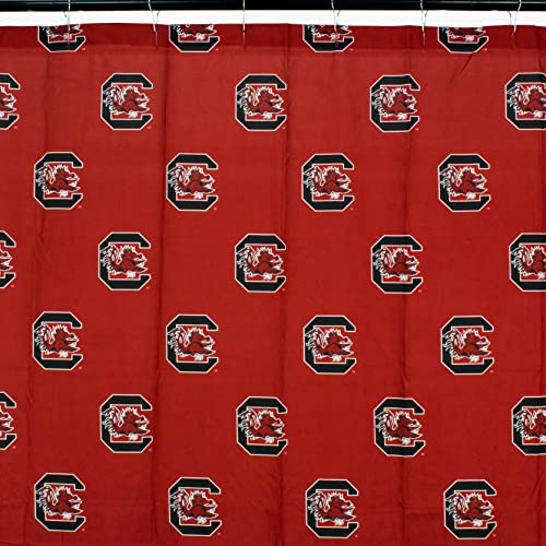 Image of College Covers Everything Comfy South Carolina Gamecocks Bright and Colorful Shower Curtain Cover 70 inch x 72 inch