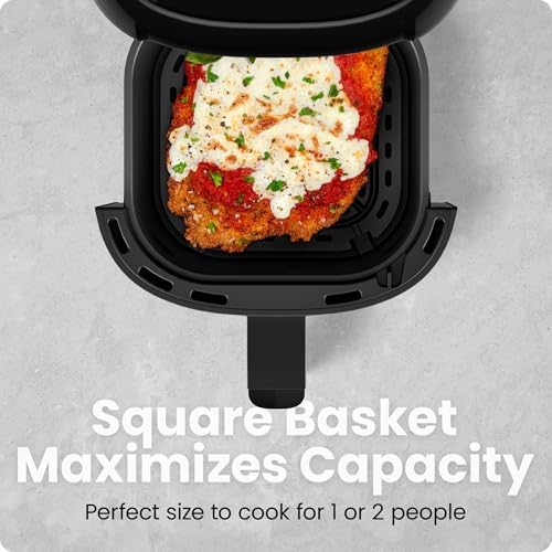 CHEFMAN 2 Qt Mini Air Fryer – Digital Space-Saving Compact Air Fryer with Nonstick and Dishwasher Safe Basket, Quick & Easy Meals in Minutes, Features Digital Timer and Shake Reminder – Black 4