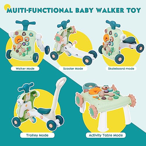 Andador 6 en 1 Caminador Bebe Centro de Actividades para Bebés Andador evolutivo con luz y música - imagen 2