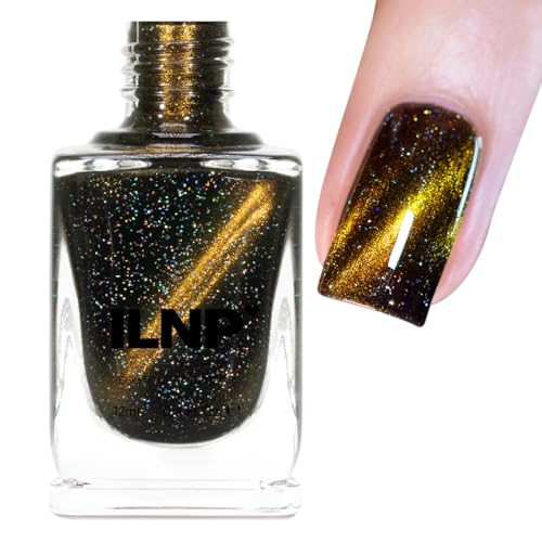 ILNP Jackpot - Black-Based Gold Magnetic Holographic Nail Polish