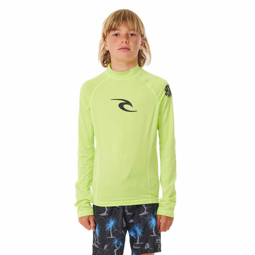 Rip Curl Boys' Brand Wave UPF 50 Long Sleeve Rashguard