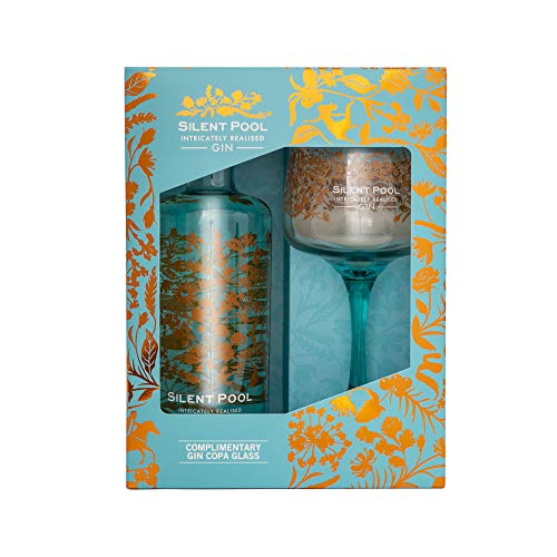 Silent Pool Gin 43% ABV 50cl and Copa Glass Presentation Box Super Premium Gin