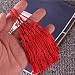 Mini Borla Pendiente,100 Piezas Mini Borlas con lazo de Cuerda 13cm Decorativo...