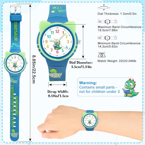 Image of Edillas Kids Teens Watch Analog Girls Boys, Waterproof Stylish Watch for Children,Students with Soft Silicone Strap for Kids Teens 4-16 Years Old