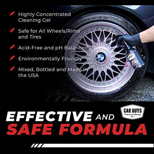 CAR GUYS Wheel Cleaner - Rim and Tire Cleaner for Brake Dust and Grime - Safe for Alloy, Chrome, Aluminum, and More - 18 Oz CAR GUYS Wheel Cleaner - Rim and Tire Cleaner for Brake Dust and Grime - Safe for Alloy, Chrome, Aluminum, and More - 18 Oz