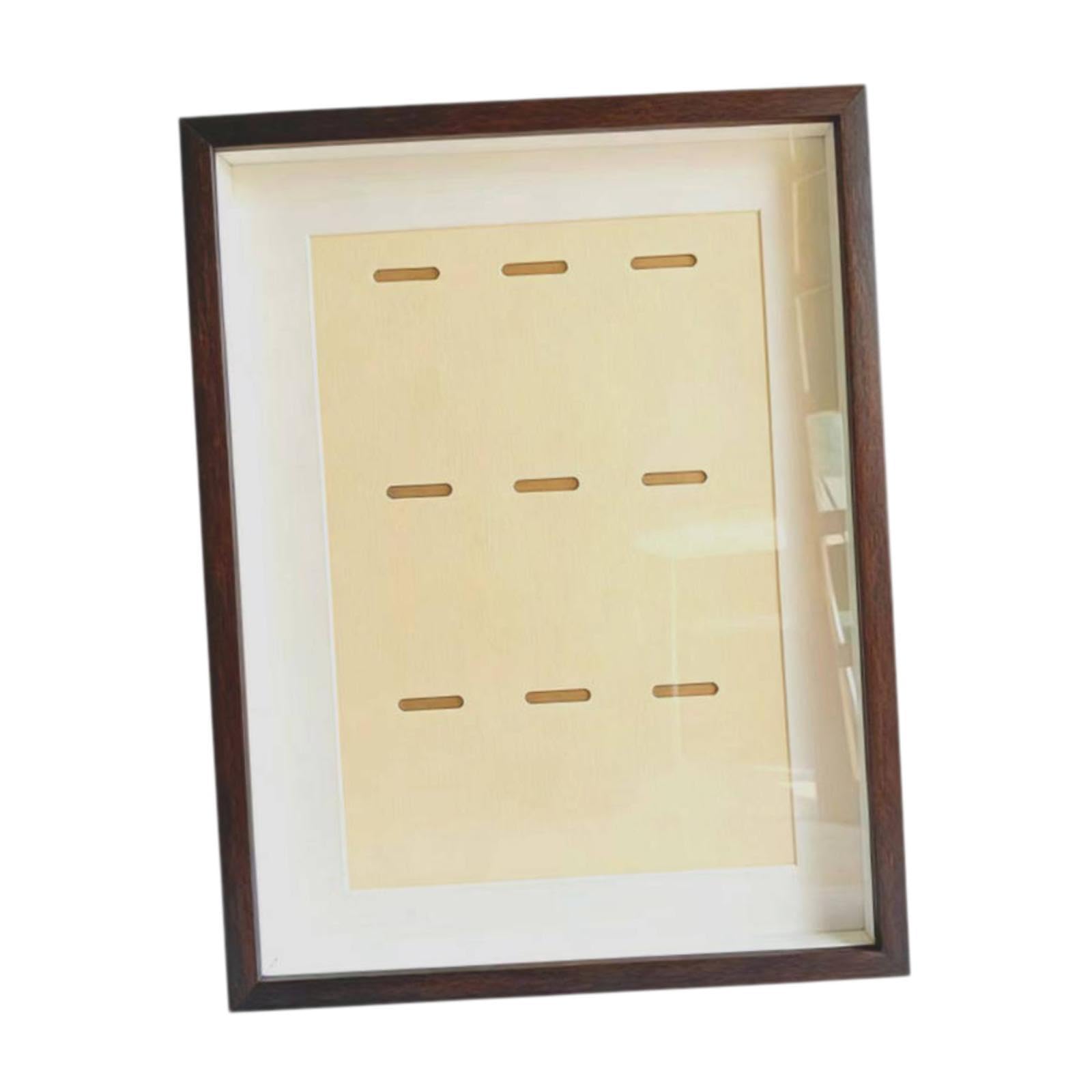 Gralara Medals Display Case Holz Medaillen Präsentationsrahmen Auszeichnungen Sammelbox mit Schutzfunktion Transparentes Fenster für Sportler Sammler Zuhause, Braun, A3