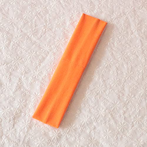 Image of Sport Yoga Headbands,Pack of 14,Fashion Soft Elastic Polyester Sweatband Yoga Stretchy Headband for Women Man Girl (Orange)