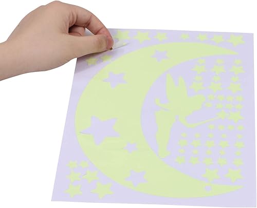 Miniatura 3 de Calcomanías de pared luminosas de BENBO que brillan en la oscuridad, calcomanías de pared luminosas de BENBO de cuento de hadas y estrellas para
