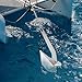 GXFCHYL Small Boat Anchor Marine 316 Stainless Steel Delta Anchor 35Lbs Wing Style Triangle Anchor for Small Yacht (35, Pounds)