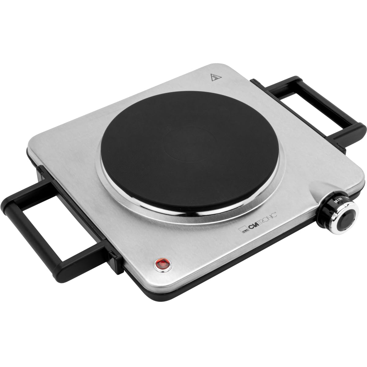 Clatronic EKP 3788 – Elektrische Kochplatte, 1500 W, Edelstahl