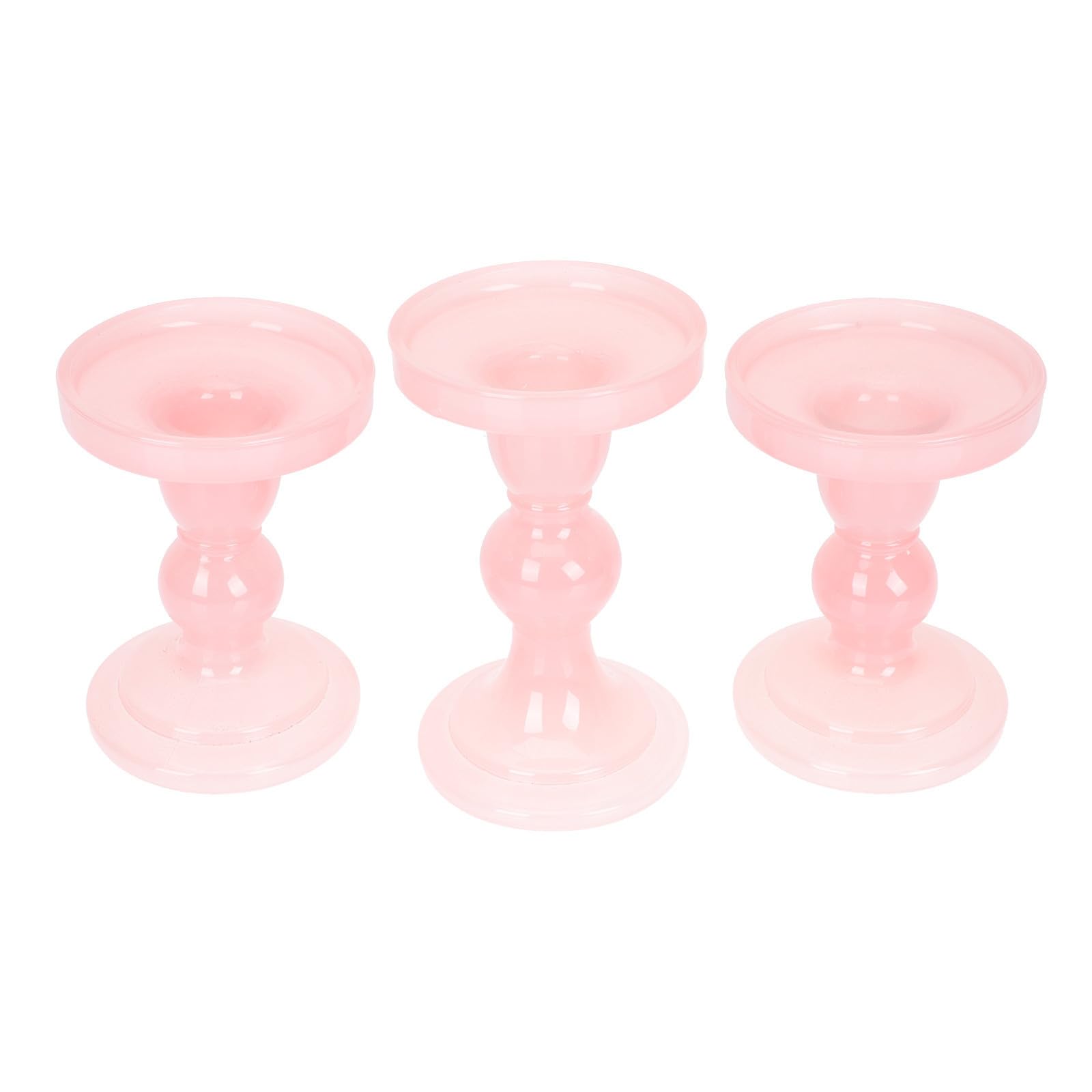 Toddmomy 3 Stück Zarte Kerzenhalter aus Glas mit Flachem Boden Moderner Kerzenständer für Stabkerzen als Elegante Tischdekoration bei Hochzeiten und Partys