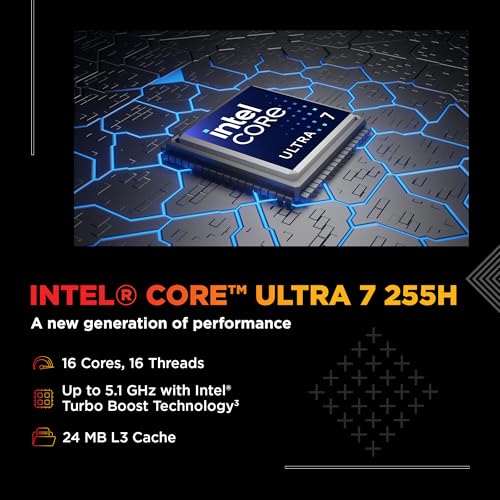Image of HP Omen, Intel Core Ultra 7 255H, 8GB RTX 5050, 24GB DDR5(Upgradeable) 1TB SSD, 2K, 165Hz, 3ms Response time, IPS, 16'' /40.6cm, Win11, M365*Office24, Shadow Black, 2.43kg, am0240tx, RGB Gaming Laptop