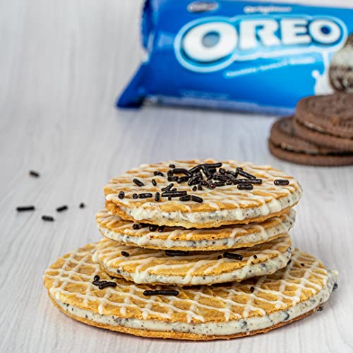 Image of NOVANOVA Wheat Cookies & Cream Waffle Unflavoured Cookies - Vegetarian, 100% Eggless I No Added Preservatives | Freshly Baked for You - Box Of 12(240G), 180 Grams