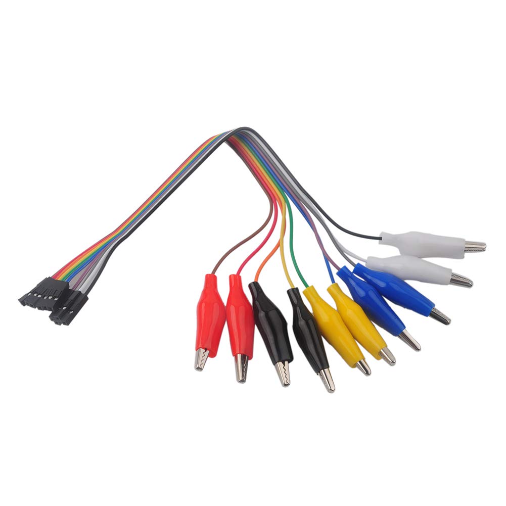 Clip de cable de prueba de cocodrilo a hembra/macho, cable de puente Dupont para Arduino Micro:bit (paquete de 20)