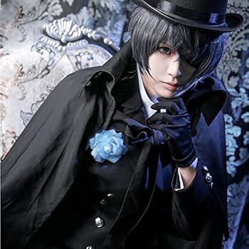 特製　黒執事　シエル・ファントムハイヴ　豪華版　短　長　バージョン　コスプレ衣装 Amazon.co.jp: 【AGOS】「ウィッグ 、靴付き」黒執事シエル