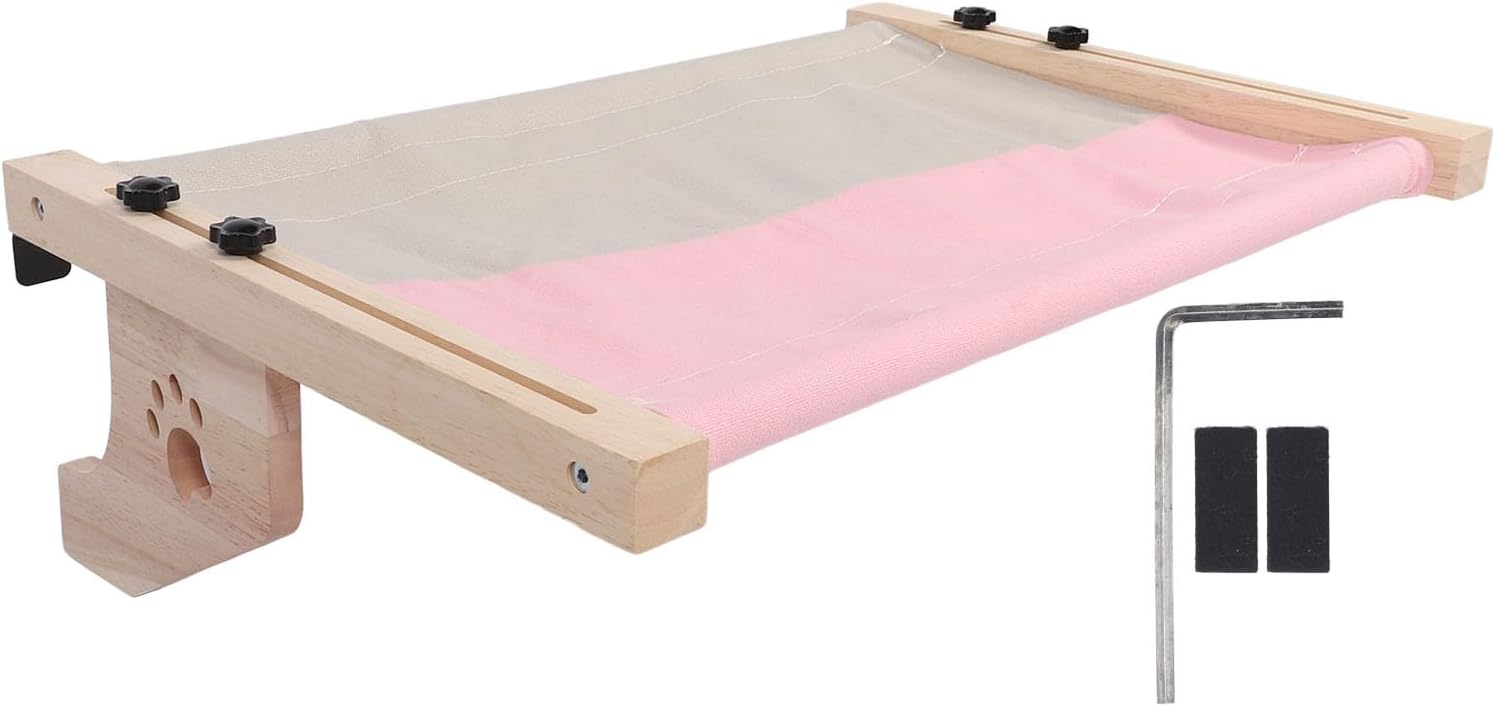 Cat Window Perch Space Saving Hook and Loop Fastener Comfortable Cat Window Hammock Bed for Windowsill Bedside