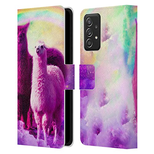 Étui Samsung Galaxy A53 5G Lama en Arc-en-Ciel : le cadeau idéal et original en cuir
