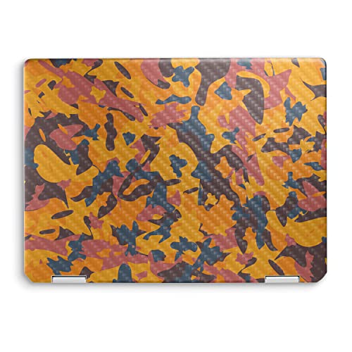 Image of MightySkins Carbon Fiber Skin Compatible with HP Spectre x360 14 inch (2022) Full Wrap Kit - Autumn Camouflage | Protective, Durable Textured Carbon Fiber Finish | Easy to Apply | Made in The USA