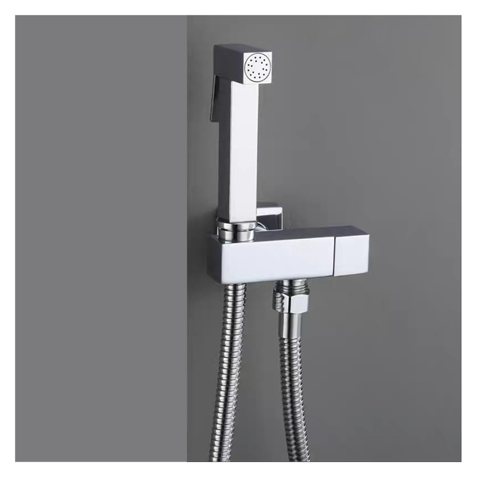 Brass Bidet Faucet Handheld Toilet Bidet Sprayer Sanitary Shower Toilet Faucet Single Cold Water Faucet Self Cleaning(Chrome)