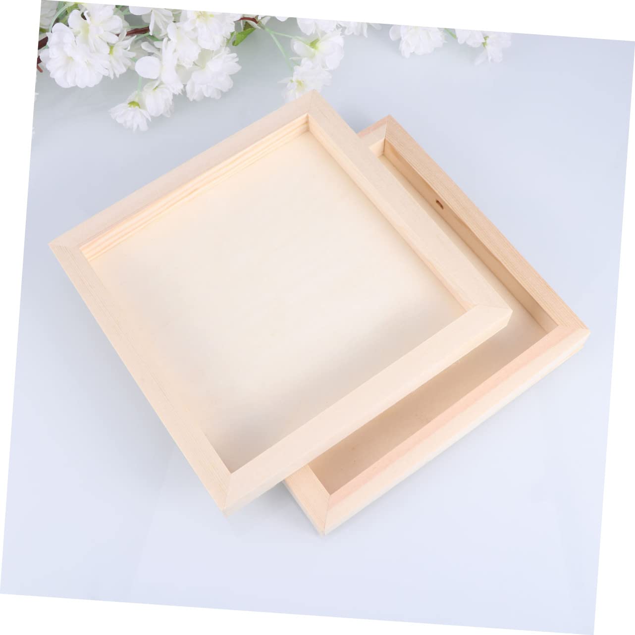 HEMOTON Cornice per Clay Frame in Legno 5 Pezzi 30x30 Cm Beige | Bambini, Attività Creative e Didattiche, Formato Quadro Quadrato, per Lavoretti Ragazzo Ragazza