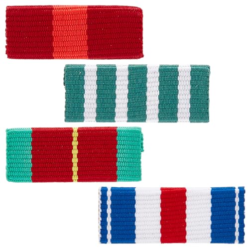 WEBEEDY 4 piezas de medallas de cinta, broche de bar, medallas militares y broche de cinta, insignia de esmalte, medalla de solapa, medallas de héroe para mujer, hombre, abrigo, traje, chaqueta, traje