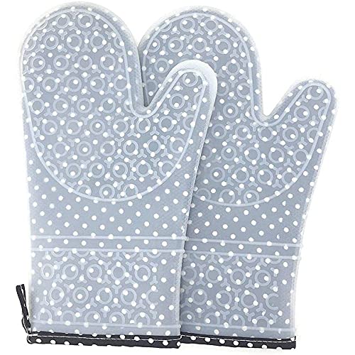 Guantes de silicona para horno con aislamiento térmico duradero y antideslizante