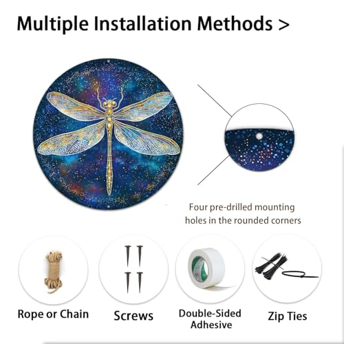 Letrero de libélula estrellada para decorar un dormitorio mágico 5