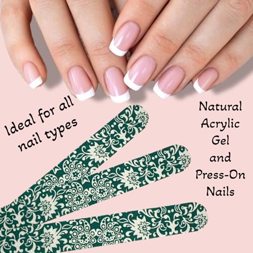 image for ALAZCO Set of 12 Dual-Sided Nail File Emery Board Heavy Medium Grit Cu