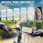 TruActive Support de téléphone de vélo Premium pour téléphones 4"-7" inclus 6 Bandes de couleurs réutilisables - Outil Free handlebar Mount pour vélo, moto, scooter électrique, ATV