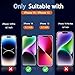Ferilinso for iPhone 13/14 Privacy Screen Protector 2 Pack 9H Anti Spy Tempered Glass Privacy Screen with 2 Pack Camera Lens Protector Case Friendly Accessories