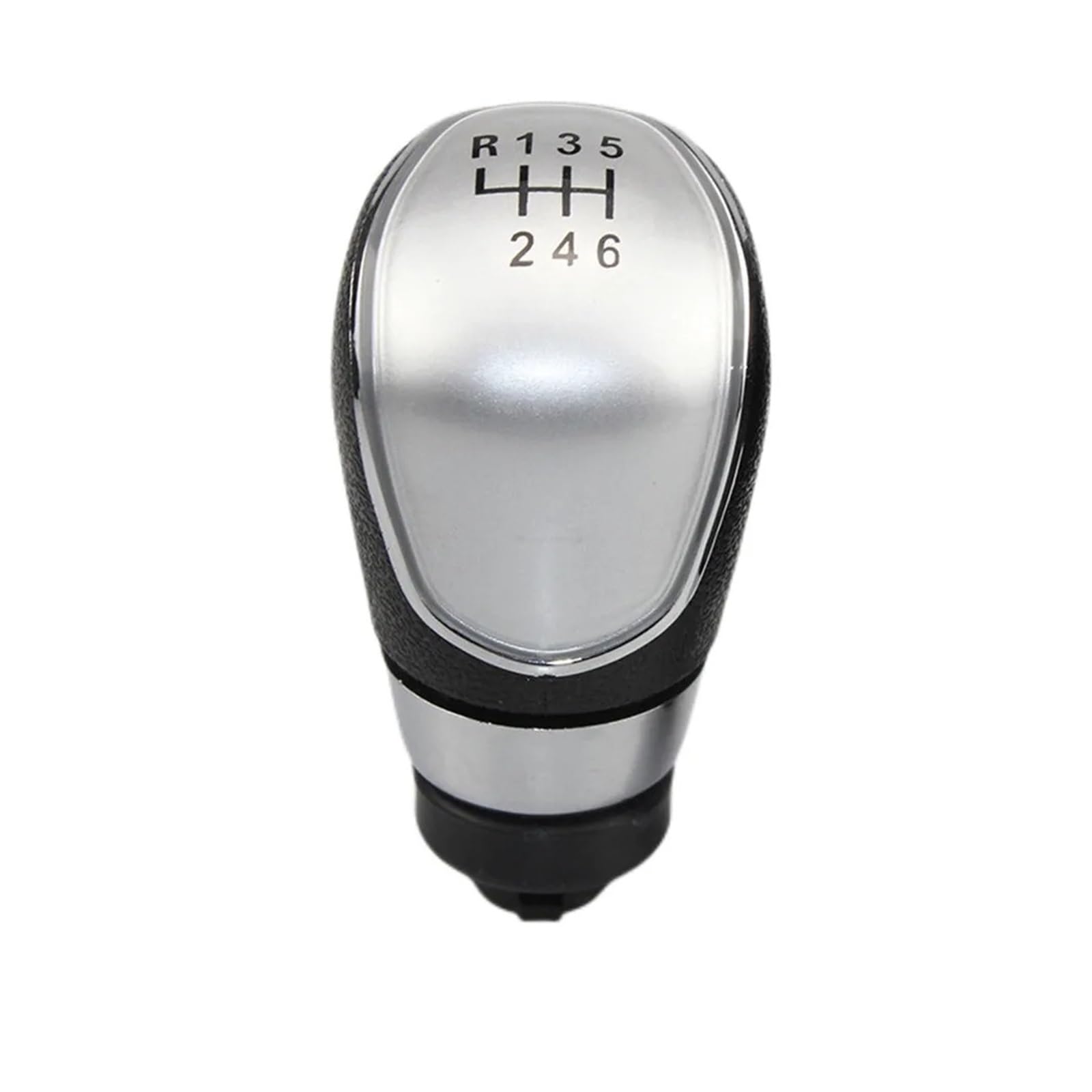 Bxbdekqgl 6 Speed Silver Knob Gear Shift Knob Manual 5/6 Speed Gear Shift Knob Gaiter Boot Cover For Focus Mk2 Mk3 Fiesta Mondeo Kuga Galaxy(6 Speed Silver Knob)