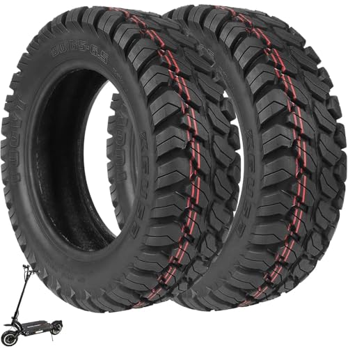 VOLOHAS 90/65-6,5 Offroad-Schlauchlosreifen für Kukirin G4/Dualtron Ultra/ Zero11X Elektroroller 11 Zoll Vorne/Hinten Verschleißfester Vakuumreifen Rutschfeste Dicke Reifen Ersatzräder (2 Stück)