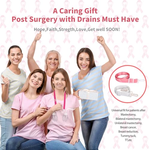 Image of Shower Lanyard for Mastectomy Drain Holder Quick Dry Drain Holder After Tummy Tuck Skin Friendly JP Drain Holders for After Breast Surgery Adjustable Drain Lanyard Post Mastectomy Recovery Supplies