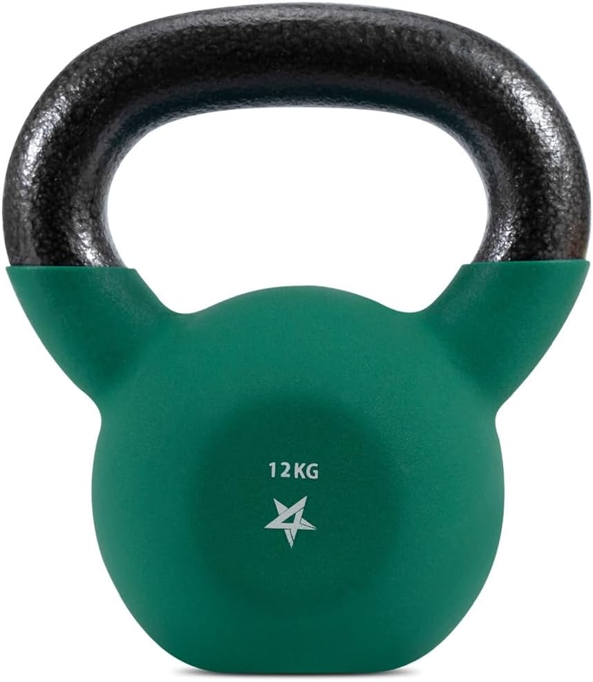 – 2-20kg Neoprene Coated Cast Iron Kettlebell, Kettle Bell Weight Sets for Home Gym Fitness & Weight Training - Multicolor Kettlebells, Single