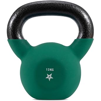 Yes4All Cast Iron Kettlebell with Neoprene Coating Multicoloured Kettlebells Swing Dumbbell Single 2-20 kg
