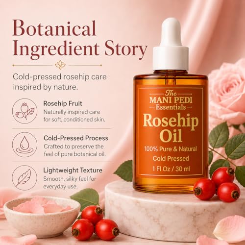 Image of TMPE Rosehip Seed Oil for Brighter, Smoother Skin |100% Pure & Cold Pressed Antioxidant Oil for Face, Hair, Skin & Nails | Hydrating, Lightweight & Fast Absorbing Moisturizer - 30ML