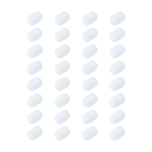 MECCANIXITY Agitador magnético mezclador barra de agitación barra 0.394 in/0.39 "cilindro forma PTFE recubrimiento imán blanco para laboratorio 32