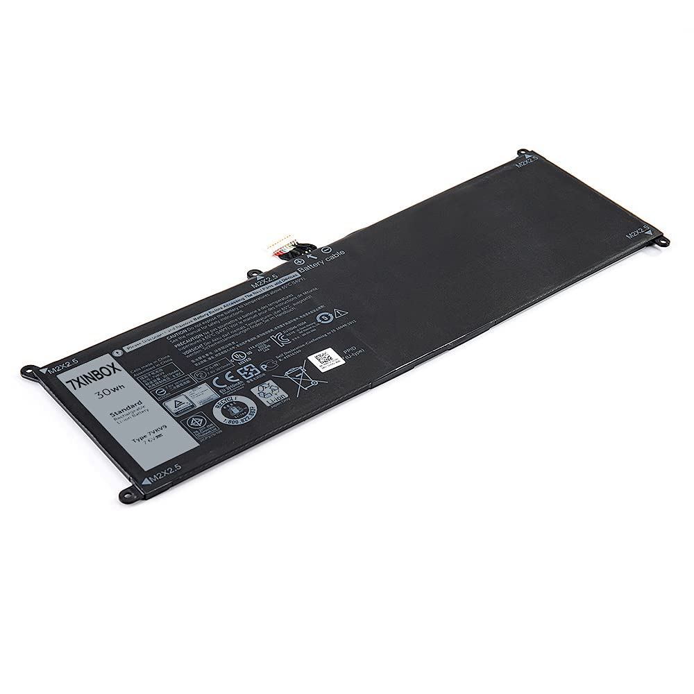 7.6V 30Wh 7VKV9 9TV5X 09TV5X V55D0 0V55D0 Replacement Laptop Battery for DELL Latitude XPS 12 7000 7275 9250 Tablet D1308TB D1508TB D1608TB D2308TB D2508TB