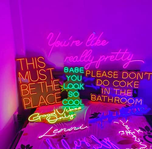 Large Neon Sign Custom Neon Light LED Neon Signs for Bedroom Wall Deco Personalized Neon Signs for Birthday Party or Bar,Company Logo or Business Signs neon