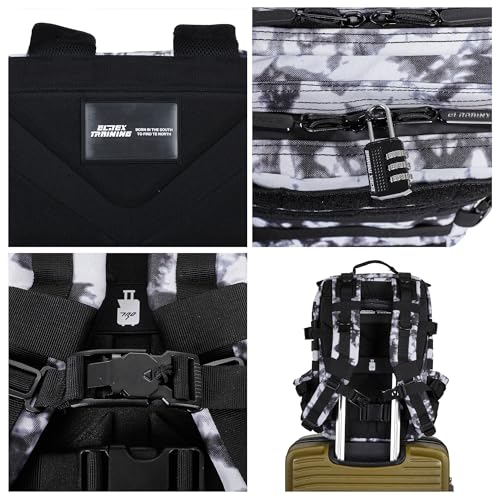Miniatura 5 de Elitrainx Mochila 25l Táctica Portatil Bandera Repelente Al Agua Para Deporte, Cabina Avión, Gimnasio, Oxford 1000d, Crosstraining Glaciar