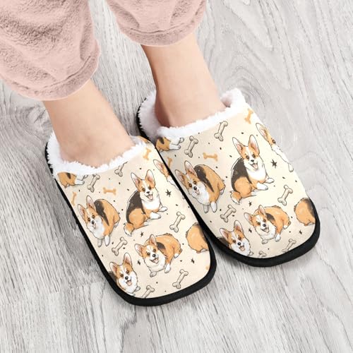 Bone Star Slippers For Women Men Soft Memory Foam Non-Slip Animal Winter Indoor House Shoes Travel Slipper4