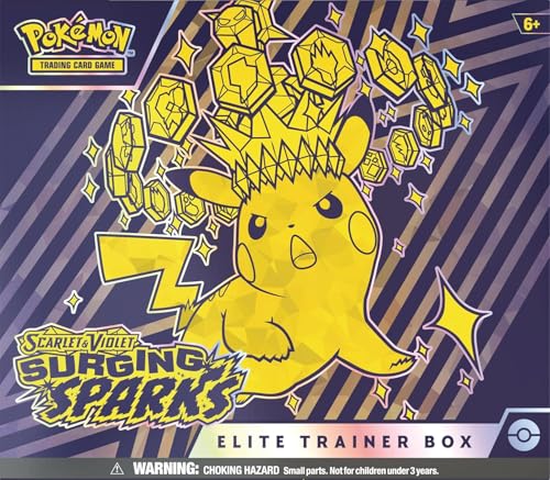 (1) Surging Sparks Elite Trainer Box, 9 Booster Packs, 10 Cards per Pack, Promo, Factory Sealed ETB, New, Trading Card Game