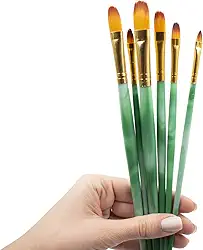 Bee Unique Kit de 6 Pincéis Lavados Ovalados - Colors Collection, 175830