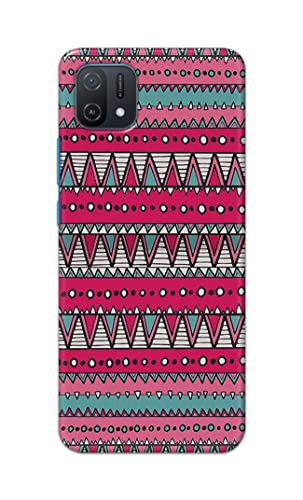 Image of Printed Hard Back Cover Case for Oppo A16e Back Cover (Geometric Vintage Pattern) -1803
