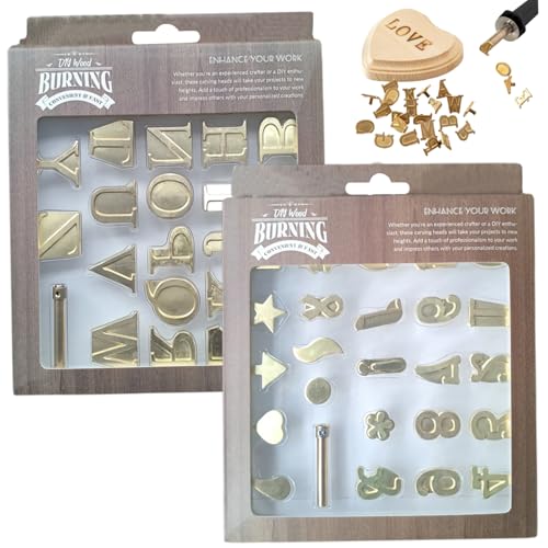 Lettres décoratives pour la fabrication artisanale en gaufrage avec embouts en laiton - 2