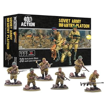 Warlord Games Soviet Army Infantry Platoon - 28mm Scale Plastic Miniatures for Bolt Action Highly Detailed World War 2 Miniatures