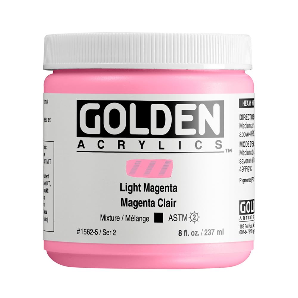 Acrylique Golden épais clair magenta 236ml tube peinture acrylique