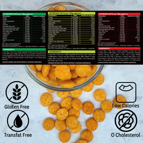 Image of Proseed Jowar Puffs (Pani Puri, Tangy Tomato & Spices) | 150g x 3 Packs (Total 450g) | Slow Roasted & 100% Veg | No Refined Flour, Sugar & Trans-Fat | Gluten Free | No Palm Oil | Healthy Millet Snacks