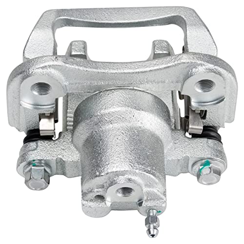 Image of TRQ Rear Brake Pad and Rotor Set Semi Metallic Solid Rotors Calipers