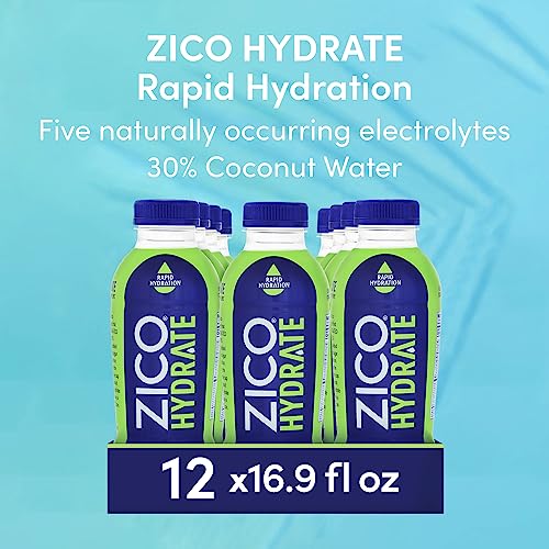 ZICO Hydrate Coconut Lime, Kosher, Gluten Free & Non-GMO, 16.9 Oz (Pack of 12)